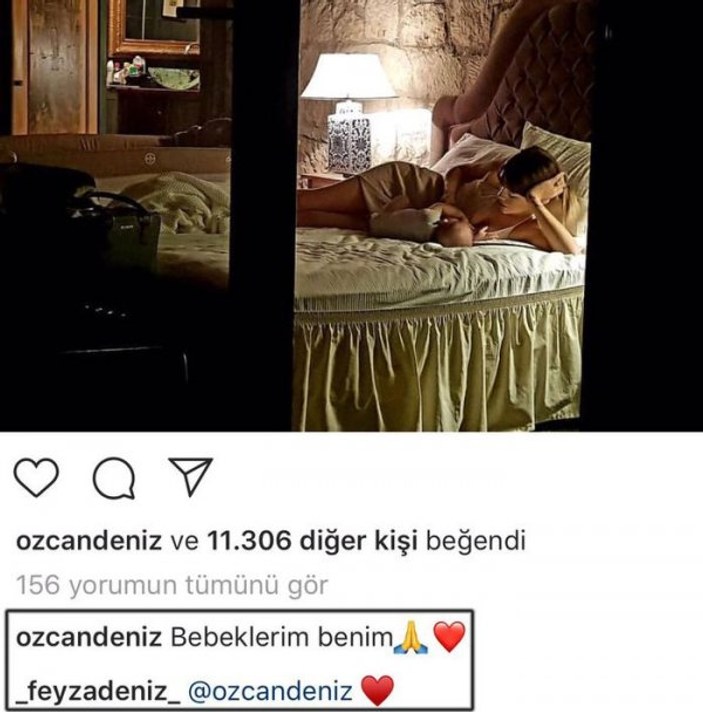Feyza Deniz oğluyla yatakta fotoğraf paylaştı