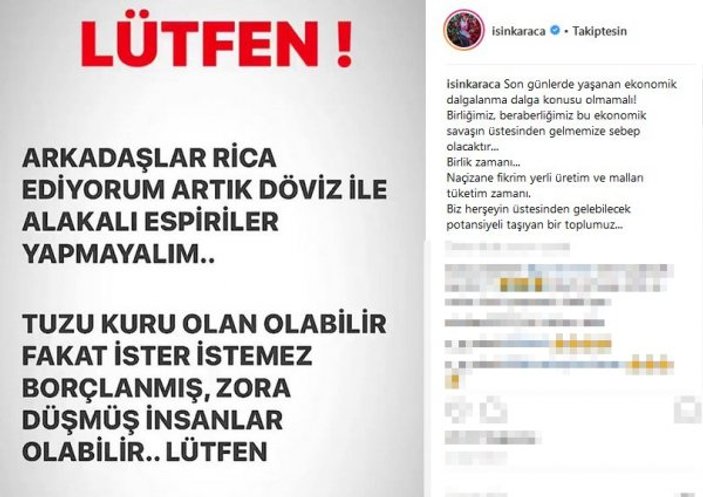 Işın Karaca: Dövizle ilgili espri yapmayın lütfen