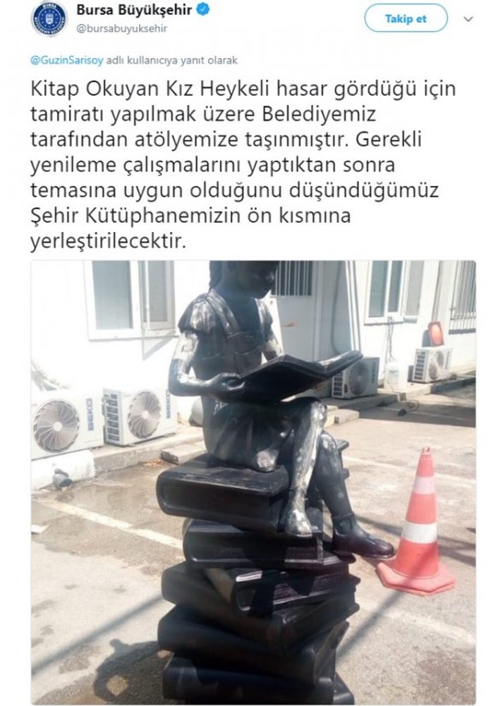 Bursa'da heykel üzerinden provokasyon