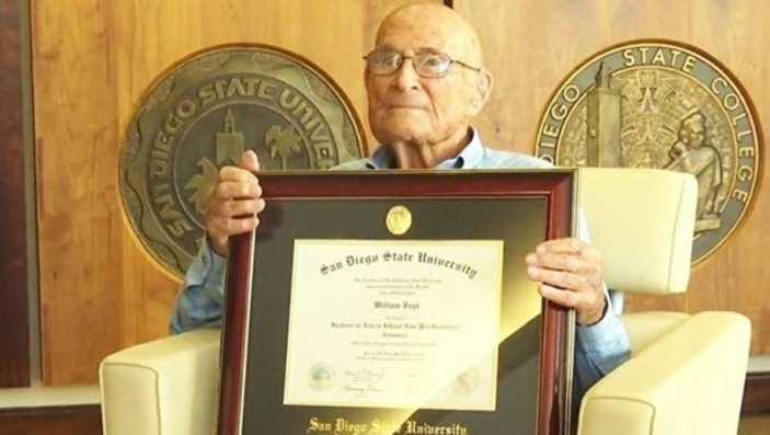 105 yaşında diploma sahibi oldu