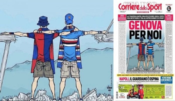 Türk karikatüristin köprü çizimi İtalya'yı birleştirdi