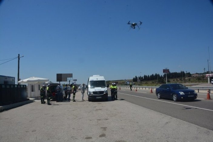 Tekirdağ'da drone ile trafik denetimi