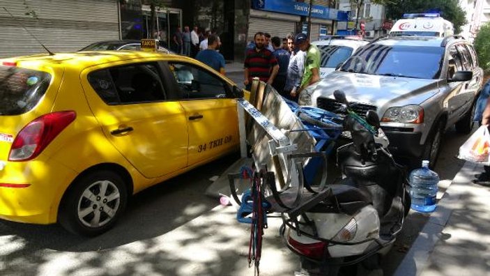 Bonzai içtiği iddia edilen taksicinin kaza anı