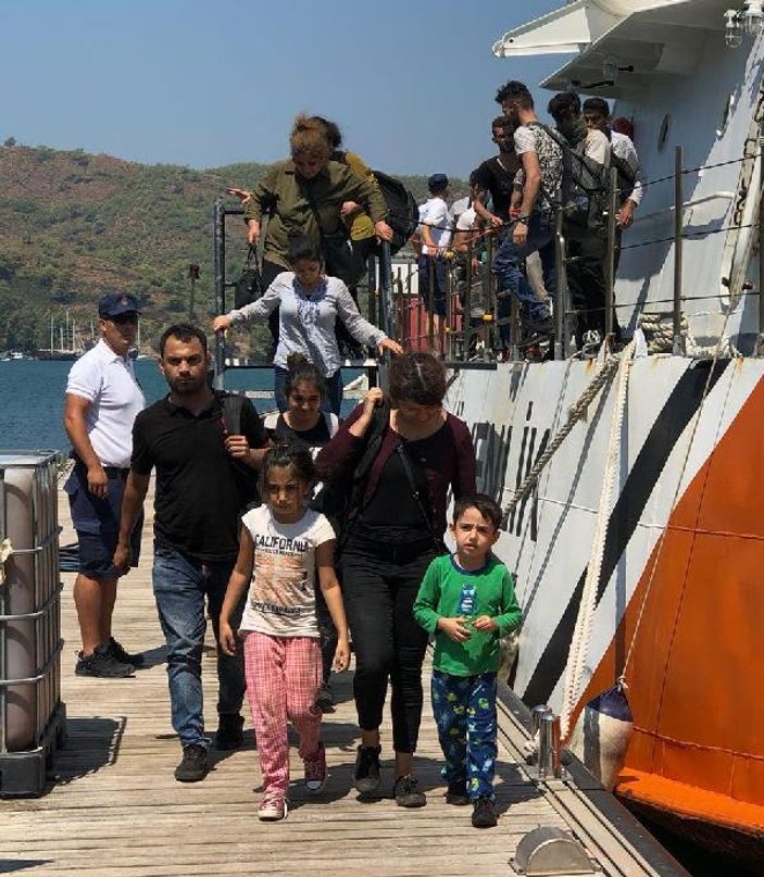 Fethiye'de 12 kişilik yelkenlide 34 kaçak