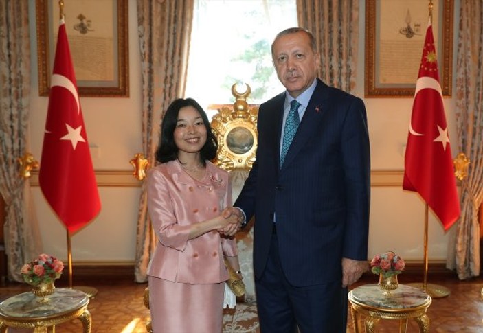 Erdoğan, Japonya Prensesi'ni kabul etti