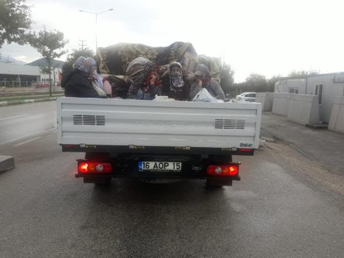 28 işçiyi taşıyan araca trafikten men ve para cezası