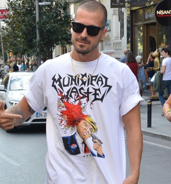 Orhan Gencebay'ın oğlu Gökhan'ın Trump'lı tişörtü