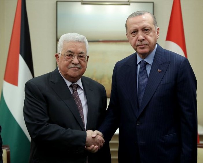 Başkan Erdoğan, Filistin Devlet Başkanı Abbas ile görüştü