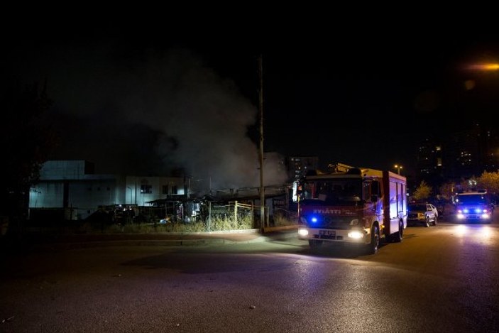 Ankara'da barakada yangın