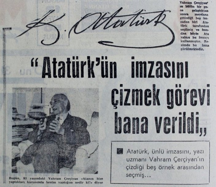 Kemal Atatürk imzasının az bilinen hikayesi