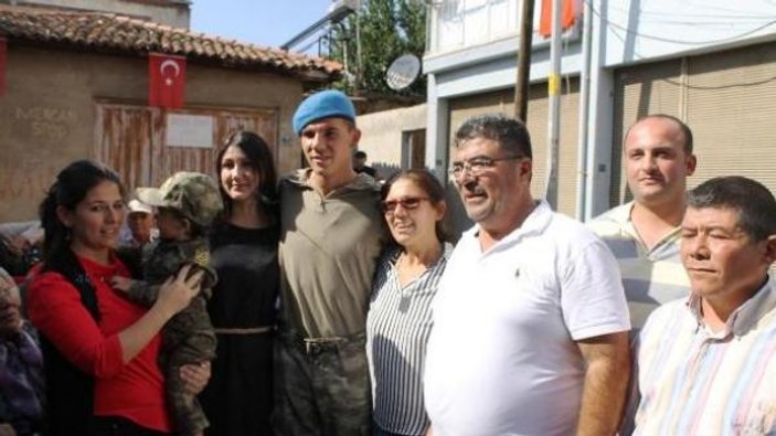 Afrin'den dönen komando er coşkuyla karşılandı
