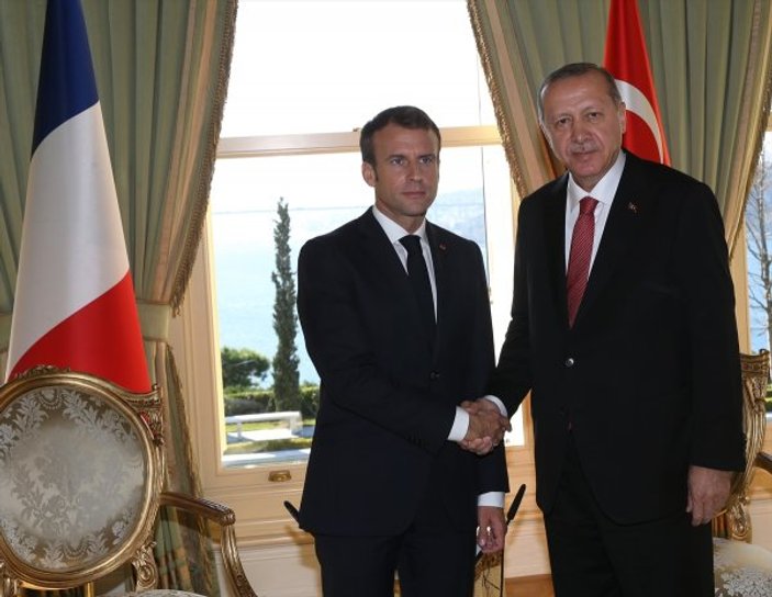 Başkan Erdoğan Emmanuel Macron'u kabul etti