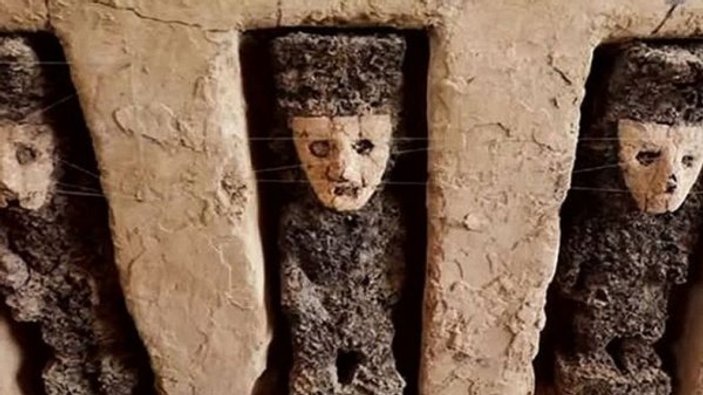 Peru'da ürkütücü maskelerle dolu gizemli oda bulundu
