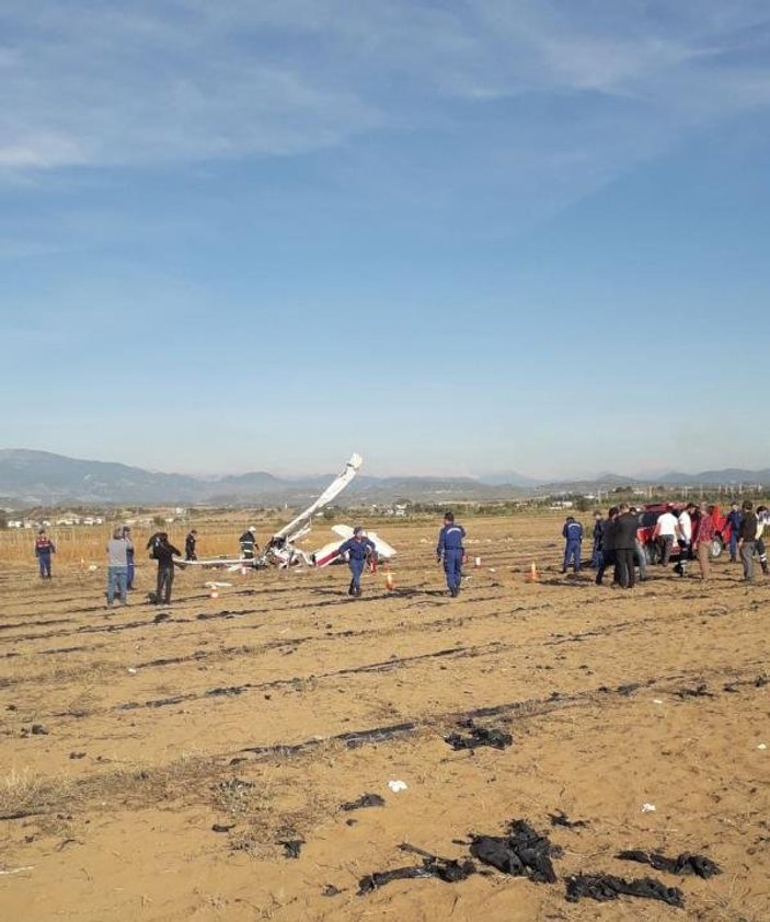 Antalya'da uçak düştü: 2 ölü