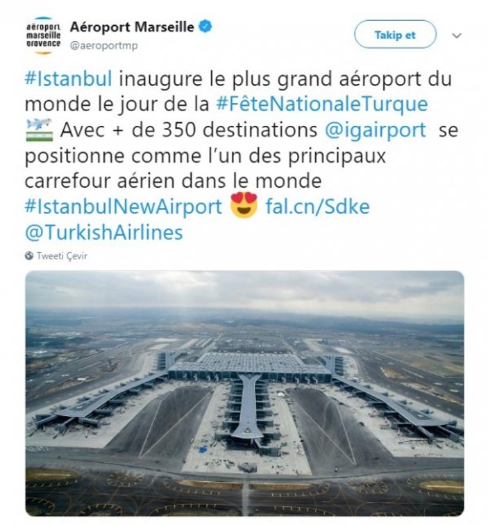 Fransızlardan İstanbul Havalimanı'na övgü