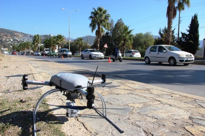 Muğla'da drone'lu trafik denetimi