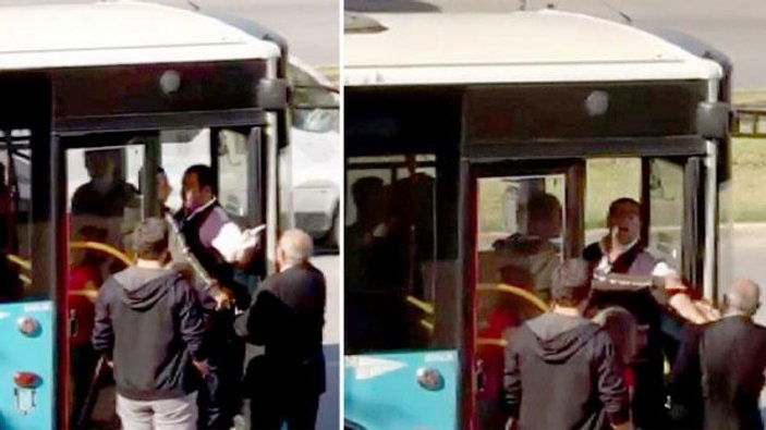 Antalya'da otobüs şoförü gaziyi zorla otobüsten indirdi