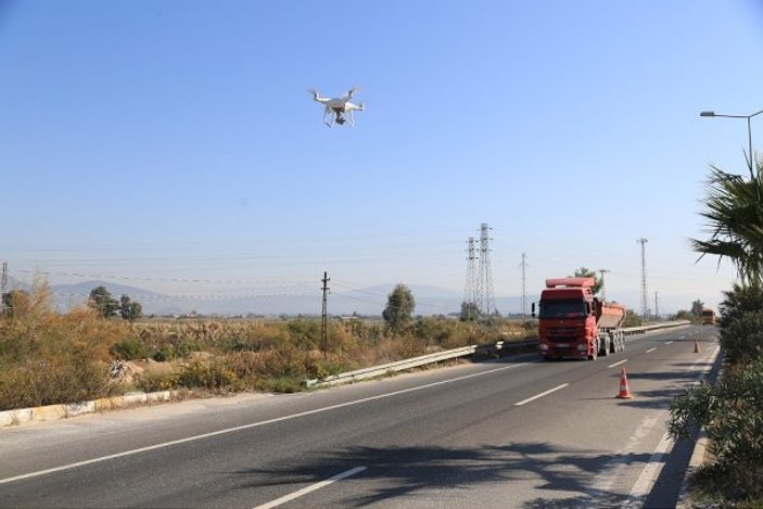 Turizm merkezlerinde 'drone' ile trafik denetimi yapıldı