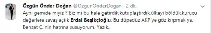 Bu sefer de Erdal Beşikçioğlu sosyal medyada linç ediliyor