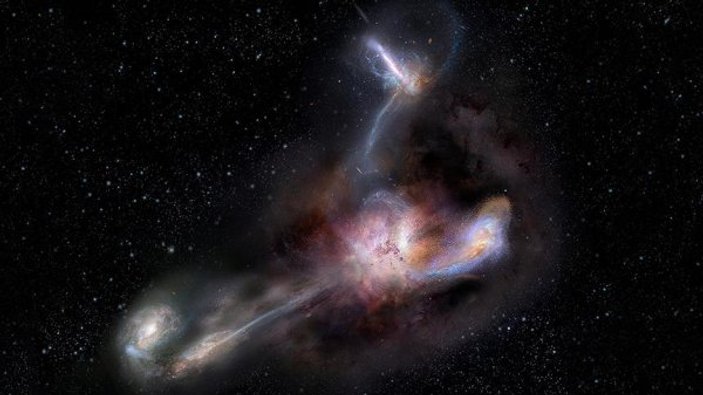 Evrenin en parlak galaksisi komşularını yiyor