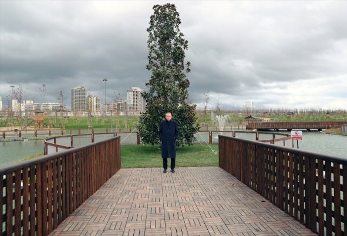 Başkan Erdoğan'dan millet bahçesinde hatıra pozu