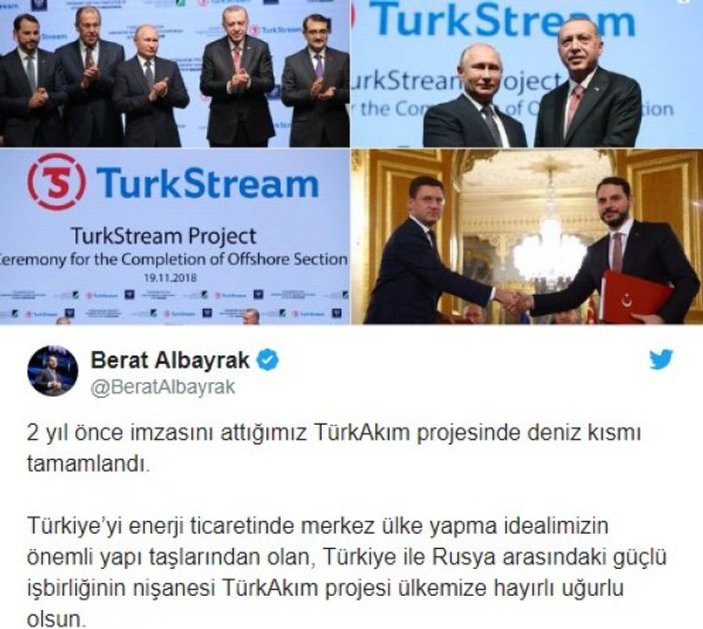 Bakan Albayrak'tan, TürkAkım projesi açıklaması