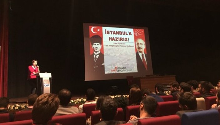 Canan Kaftancıoğlu, boş salona konuştu