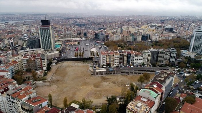Yıkım sonrası Atatürk Kültür Merkezi alanı görüntülendi