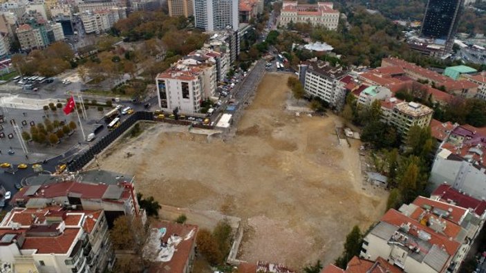 Yıkım sonrası Atatürk Kültür Merkezi alanı görüntülendi