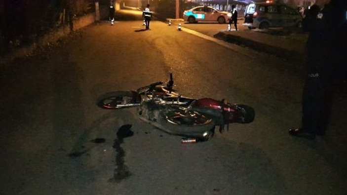 Alkollü halde motosiklet kullanan sürücü ölümden döndü