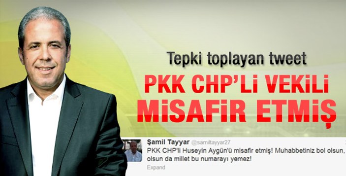 Şamil Tayyar'a Twitter'dan tepki