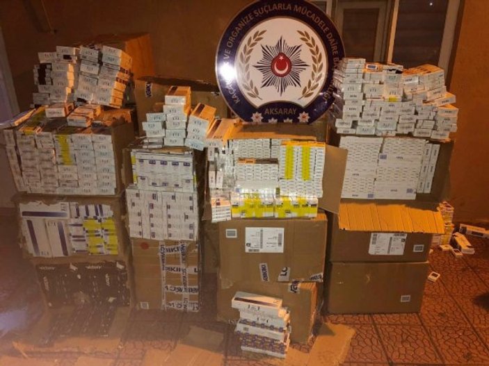 Aksaray'da 26 bin 200 paket kaçak sigara yakalandı