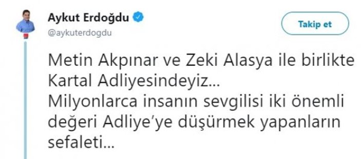 CHP'li Erdoğdu'dan Metin Akpınar'a destek mesajı