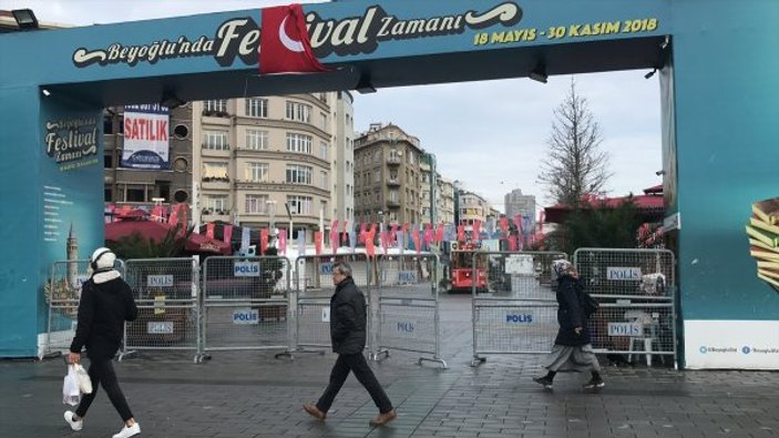 Taksim'de sıkı yılbaşı önlemleri