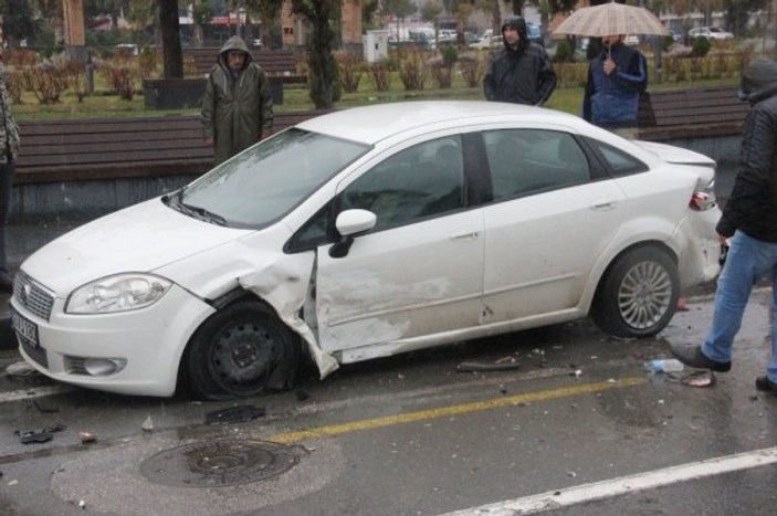 Samsun'da zincirleme kaza: 1 yaralı