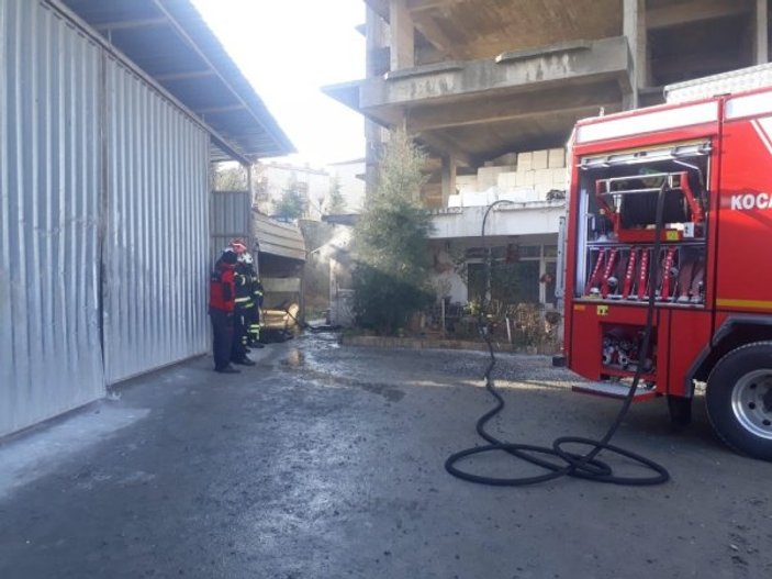 Kocaeli'nde iş yeri yangını