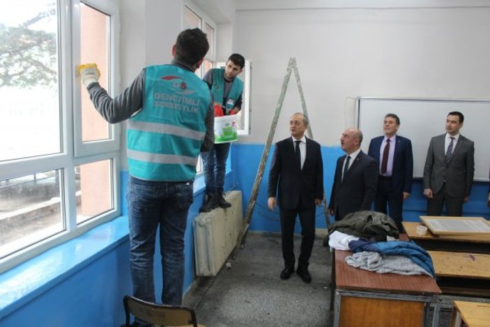 Eskişehir ve Van'da okullar hükümlülerle güzelleşiyor
