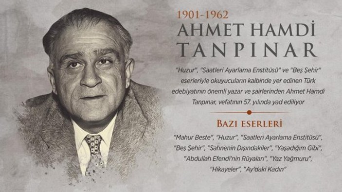 Yazar Ahmet Hamdi Tanpınar anılacak