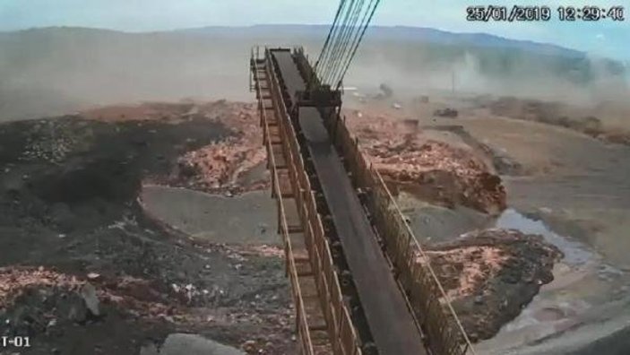 Brezilya'da çöken barajın güvenlik görüntüleri yayınlandı