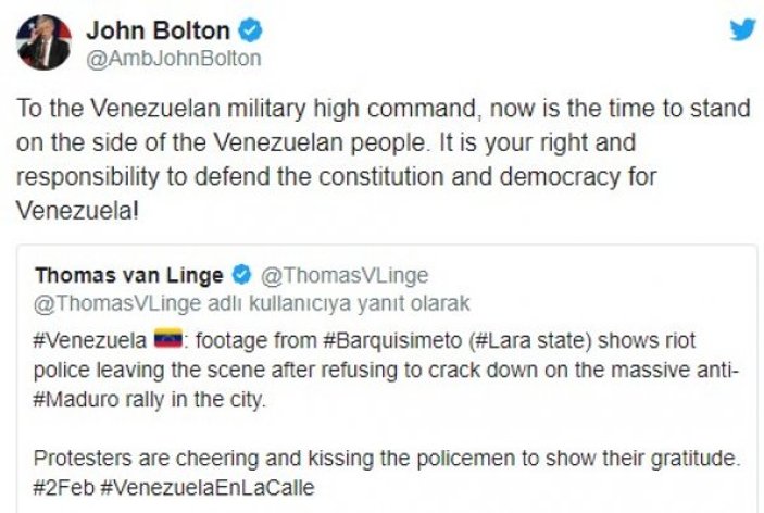 ABD'den Venezuela ordusuna darbe çağrısı
