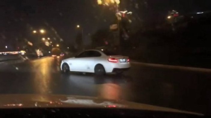 İstanbul’da lüks otomobille drift
