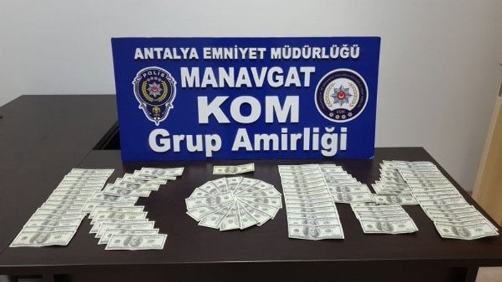 Antalya’da sahte 10 bin dolar ele geçirildi