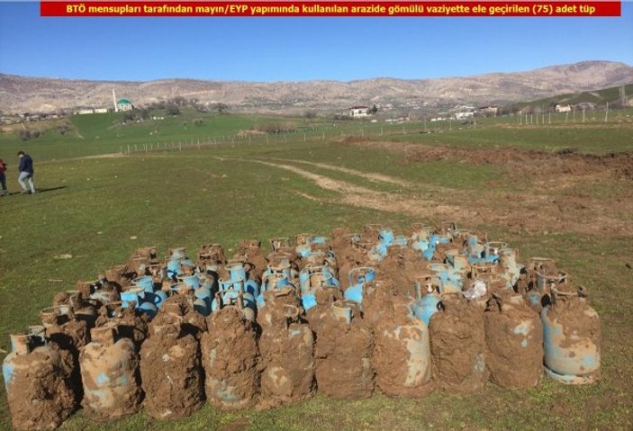 Diyarbakır'da 75 tüp toprak altında bulundu