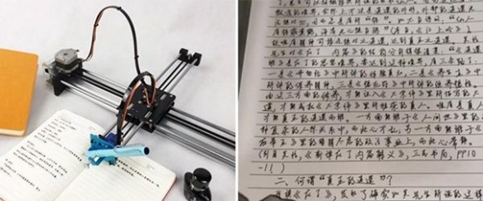 Ev ödevini robota yaptıran Çinli