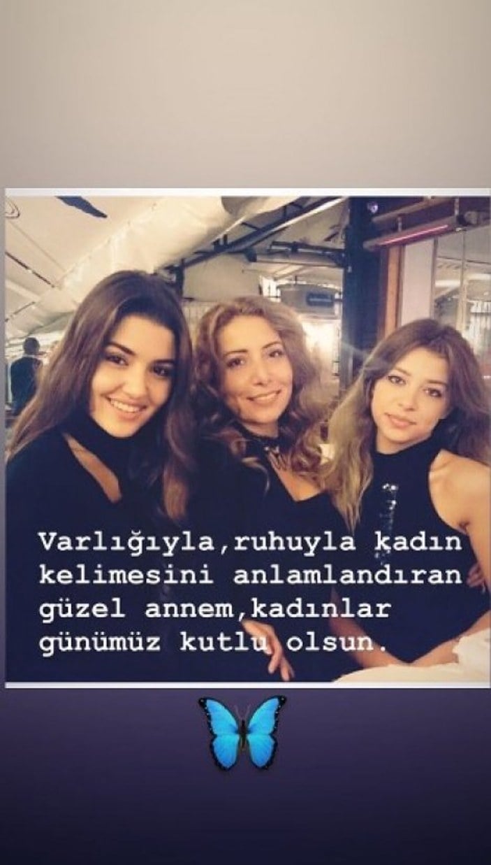 Hande Erçel, annesinin kadınlar gününü kutladı