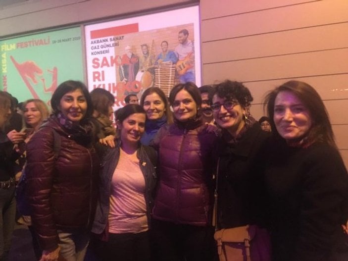 Taksim'deki kadın eylemine katılan CHP örgütleri
