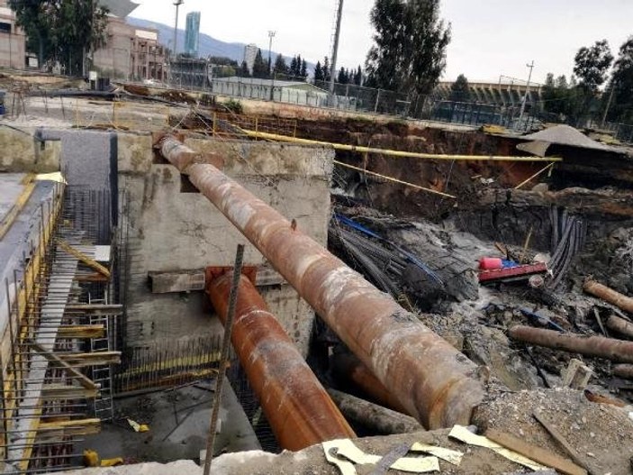 İzmir'de metro inşaatında göçük