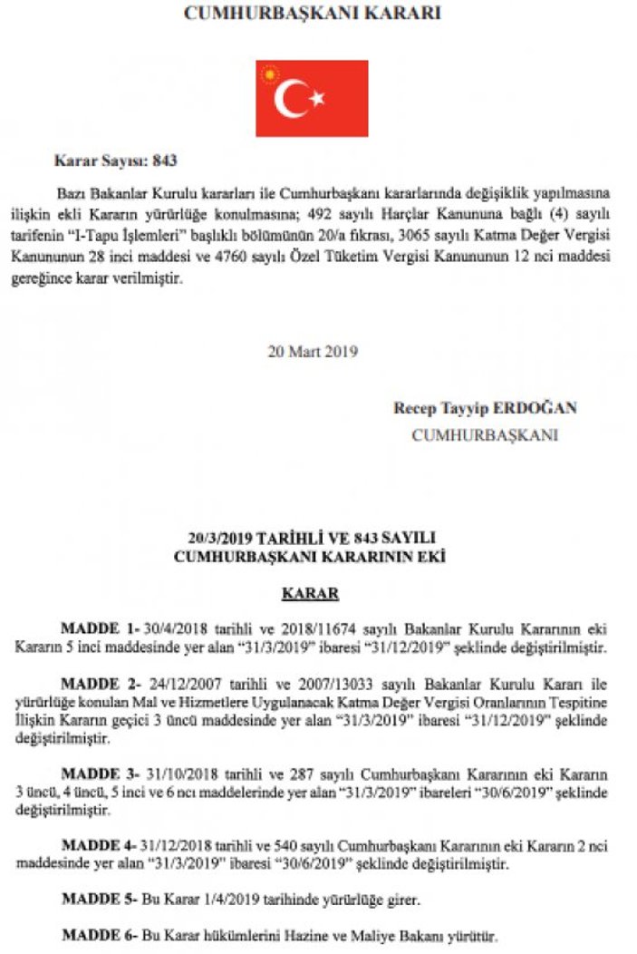 ÖTV ve KDV indirimleri yıl sonuna kadar uzatıldı