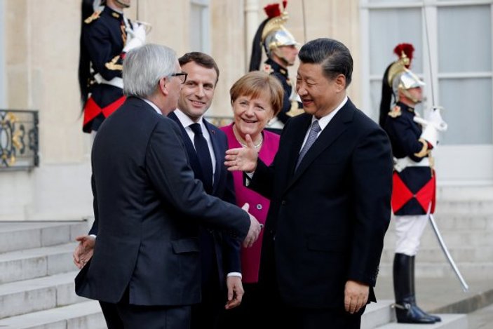 Fransa, Almanya ve Çin liderleri bir arada