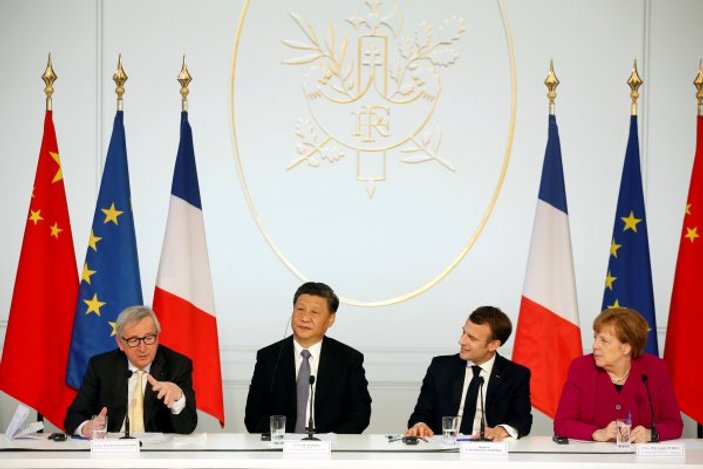 Fransa, Almanya ve Çin liderleri bir arada